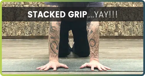 Hand placement in Handstand stacked grip