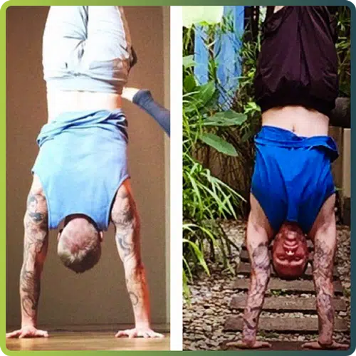 Hand placement in handstand comparison