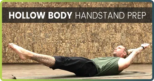 Hollow body handstand prep