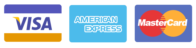Credit Card Icons of Visa MasterCard American Express