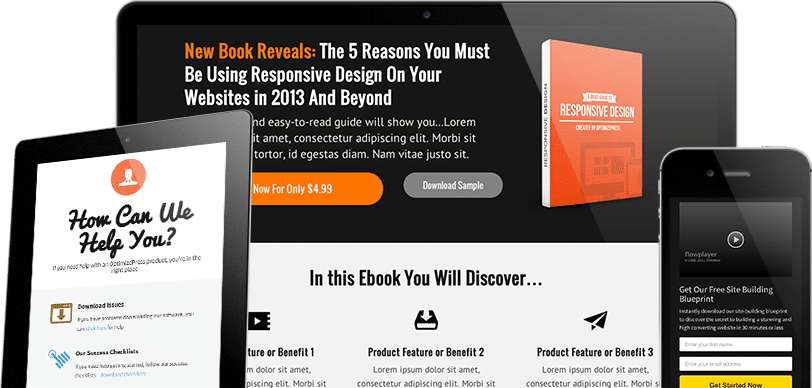 Sample Website on different devices Mockup