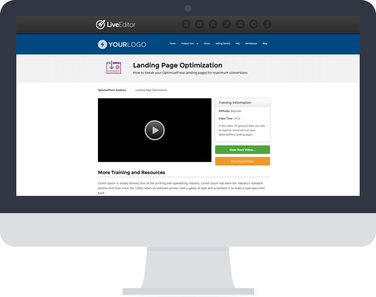 Desktop Device Website Mockup