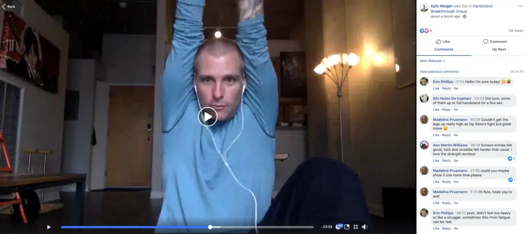 A Screenshot of Kyle Weiger's Video comment section